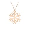 Snowflake – Colier personalizat argint 925 placat cu aur roz cu pandantiv Fulg
