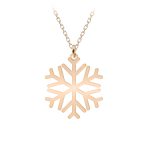 Snowflake – Colier personalizat argint 925 placat cu aur roz cu pandantiv Fulg
