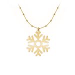 Bohemia – Colier personalizat bile argint 925 placat cu aur galben 24K cu pandantiv Fulg