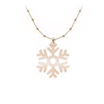 Bohemia – Colier personalizat bile argint 925 placat cu aur roz cu pandantiv Fulg