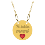 Zimea – Colier personalizat din argint placat cu aur galben 24K si cristal – Banut