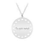 Illy – Colier personalizat argint 925 banut cu inimioare decupate