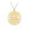 Illy – Colier personalizat argint 925 placat cu aur galben 24K banut cu inimioare decupate