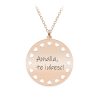 Illy – Colier personalizat argint 925 placat cu aur roz banut cu inimioare decupate
