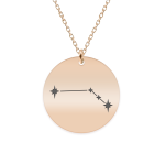 Colier argint 925 placat cu aur Roz personalizat cu constelatii – Berbec