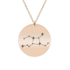 Colier argint 925 placat cu aur Roz personalizat cu constelatii – Fecioara