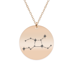 Colier argint 925 placat cu aur Roz personalizat cu constelatii – Fecioara