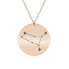 Colier argint 925 placat cu aur Roz personalizat cu constelatii – Gemeni