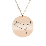 Colier argint 925 placat cu aur Roz personalizat cu constelatii – Gemeni