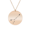 Colier argint 925 placat cu aur Roz personalizat cu constelatii – Rac