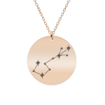 Colier argint 925 placat cu aur Roz personalizat cu constelatii – Scorpion