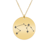 Colier argint 925 placat cu aur galben 24K personalizat cu constelatii – Varsator