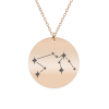 Colier argint 925 placat cu aur Roz personalizat cu constelatii – Varsator