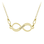 Saray – Colier din argint 925 placat cu aur galben 24K personalizat cu nume – Infinit