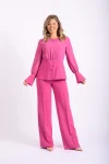 Compleu elegant roz format din doua piese