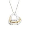 Corina – Colier personalizat inimioare si nume din argint 925
