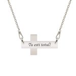 Crux – Colier personalizat argint 925 cruce cu text