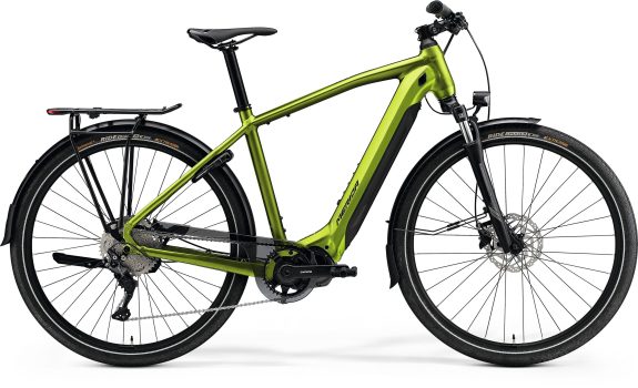 Bicicleta Electrica de Trekking/City Merida eSpresso 500 EQ Verde/Negru 2023