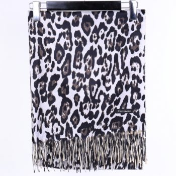 Esarfa animal print neagra Tifa