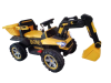Excavator + bascula electrica Kinderauto Bonet 60W 12V, Telecomanda, culoare galbena