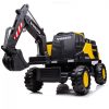 Excavator electric pentru copii Volvo 90W 12V, incarcator actionat electric, PREMIUM, culoare galben