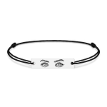 Eyes – Bratara personalizata cu fotografia ochilor si tablita cu snur din argint 925