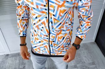 Geaca barbati de toamna cu imprimeu din fas subtire B2511 O5-5.3