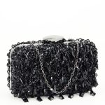 Geanta clutch neagra cu cristale si paiete BME6011 06