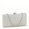 Geanta clutch cu sclipici BYH809 -06 Argintiu