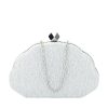 Geanta clutch argintiu cu sclipici BHY-5041 05