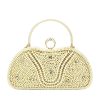 Geanta clutch cu perle si pietricele BME-22732 05 Auriu