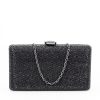 Geanta clutch cu pietricele BJH-715 06 Negru