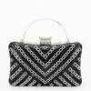 Geanta clutch neagra cu model 3d BYH-87900 06