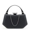 Geanta clutch negru cu cristale si sclipici 55461 06