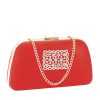 Geanta clutch cu brosa LK5672 06 Rosu