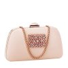 Geanta clutch roz cu brosa LK5672 06