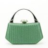 Geanta clutch verde cu cristale si sclipici 55461 06