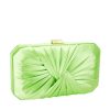 Geanta clutch din saten DYX3335-5 05 Verde mar