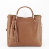 Geanta din piele naturala Ariana 123, 33x30x13 cm, Camel