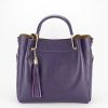Geanta din piele naturala mov Ariana 122