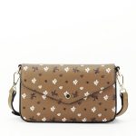 Geanta mica cognac cu imprimeu CM6120A 14