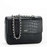 Geanta neagra cu imprimeu de reptila DTL3125-3 16