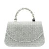 Geanta eleganta argintiu cu sclipici si pietricele BYH873 06