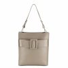 Geanta taupe din piele naturala cu borseta detasabila 8929 124