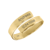 Frida – Inel personalizat cu text reglabil dublu din argint 925 placat cu aur galben 24K