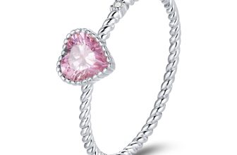 Inel din argint Beautiful Pink Heart