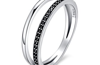 Inel din argint Double Circles black