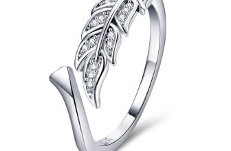 Inel reglabil din argint cu Frunzulita si Cristale