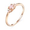 Inel din argint Rose Gold Pink Stone