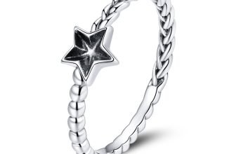 Inel din argint Swirl Black Star